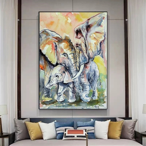 Imagen 1 de 10 de  Cuadro-elefante8-moderno,decorativo,95x60cm-16k Resolución