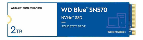 Unidad De Estado Solido 2tb Ssd Western Digital Sn570 M.2 Azul Wds200t3b0c