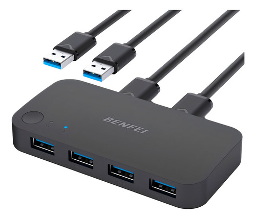 Switch Comutador Benfei Usb 3.0 P/4 Usb A Preto