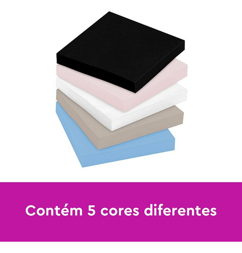 Post-it Serenidade 76 mm x 76 mm 5 bloques