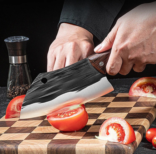 Hacha Cuchillo Cocina Acero Inox Chef Gastronomía Asado Negro /marrón