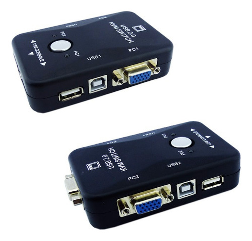 Switch Kvm, Conecta 2 Pc A, Un Teclado , Mouse Y Pantalla