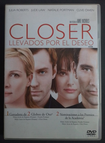 Dvd Closer Llevados Por El Deseo Julia Roberts (Usado)