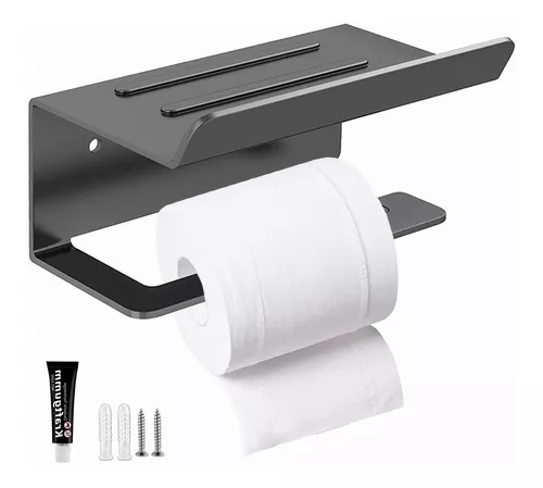 F-color - Soporte para papel higiénico, soporte para rollo de papel  higiénico y dispensador para 6 rollos de repuesto, soporte de papel  higiénico