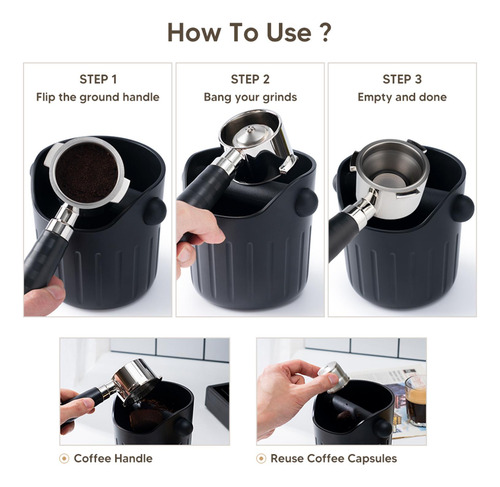 650ml Coffee Knock Box Coffee Grounds Knock Box Knockbox