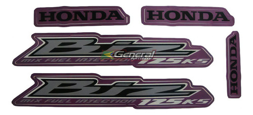 Kit Adesivo Jogo Faixas Moto Honda Biz 125 2012 Ks Rosa Cor Rosa
