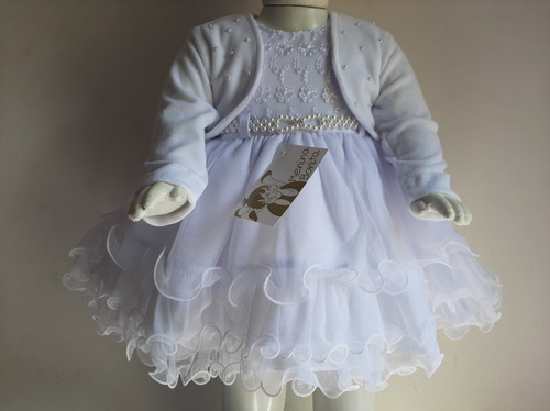 Vestido Bebe Batizado Branco Inverno Bolero Princesa Luxo Mercado Livre Vestido Bebe Batizado Branco Inverno Bolero Princesa Luxo Mercado Livre