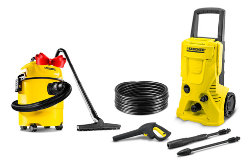 Combo Karcher Hidrolavadora K4 + Aspiradora De Regalo Wd1 Ws