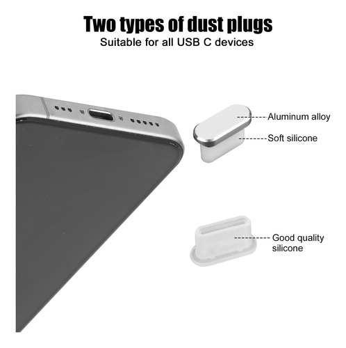 Tapones Antipolvo Usb C Y Cubiertas De Altavoces Para iPhone