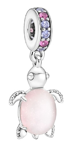  Pandora Charm Tortuga Marina Rosa De Cristal De Murano S925