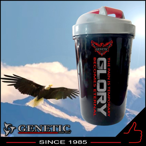 Imagen 2 de 10 de 10 Vasos Shaker Black Glory Genetic 600ml Proteína Sin Grumo
