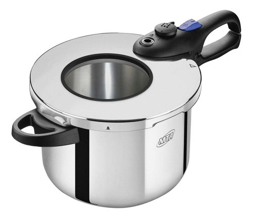 Panela De Pressão Moderna Em Aço Inox 6 Litros Com Visor