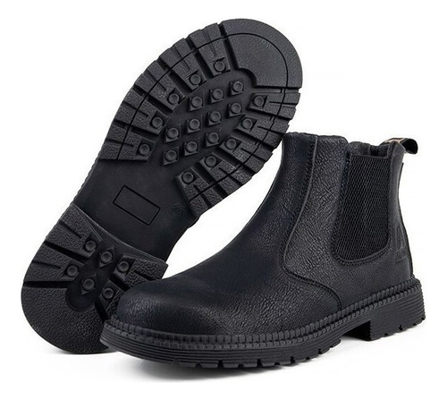 Botas Impermeables De Cuero Suave Para Hombre, Calzado