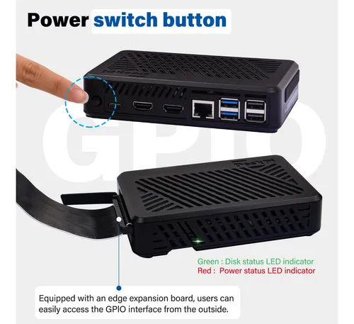 Caja Geeekpi Deskpi Lite Pi5 Con Enfriador Y Hdmi