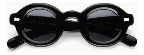 Akila Kaya Inflated Lentes De Sol 100% Original Redondos Azul Oscuro Negro Negro (Usado)