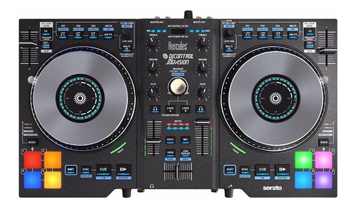 Controlador DJ Hercules DJControl Jogvision negro de 2 canales 100V/240V