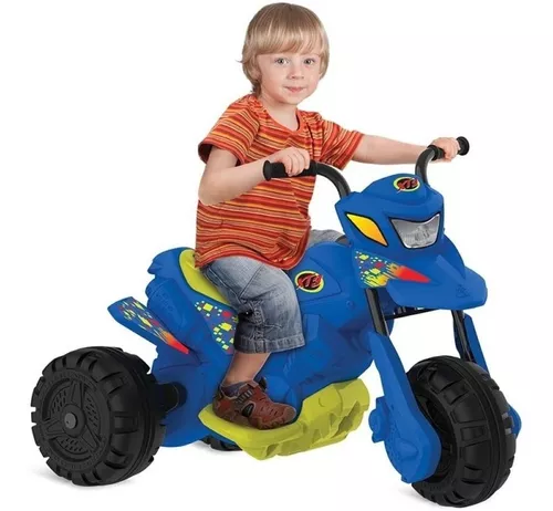 Mini Moto Eletrica 6v Infantil Xt3 Azul Menino Bandeirante