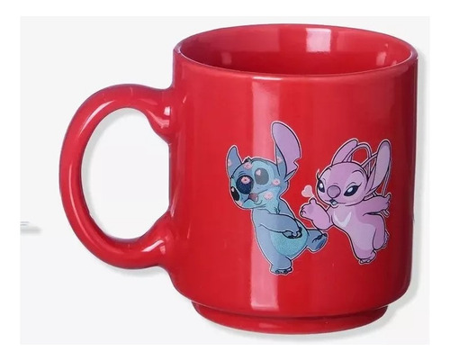 Caneca Mini Tina Disney Stitch Love 100 Ml Zona Criativa Cor Vermelho