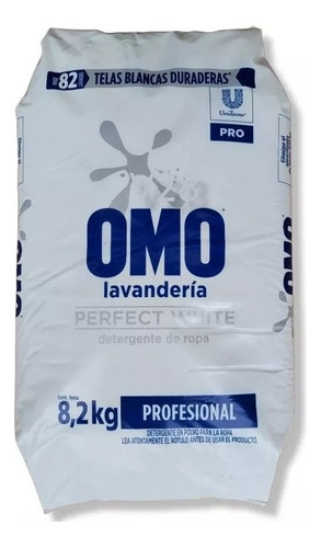 Omo 8,2 Kg. Perfect White Enzimático Profesional En Polvo