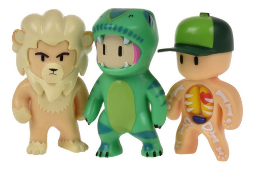 Pack 3 Figuras 5 Cms Stumble Guys - T-rex Guy