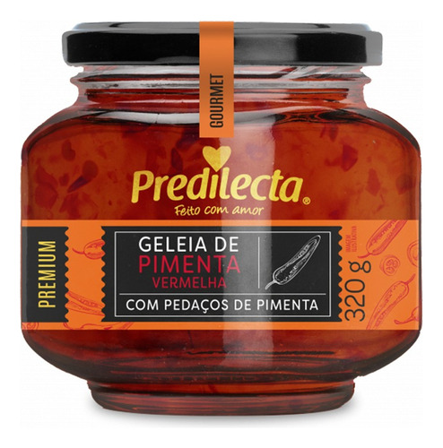 Geleia De Pimenta Vermelha Premium 320g Vidro Predilecta