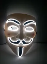 Comprar Máscara Anonymous Con Luz Neón Venganza Vendetta Led Envió