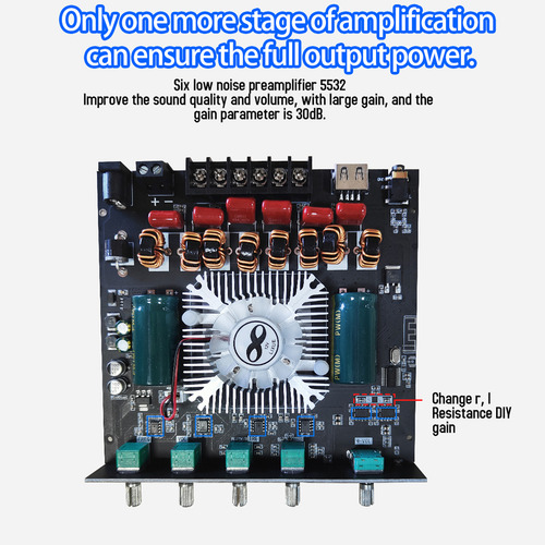 Alimentación Digital Compacta Zk-as21 Tpa3255 Bt De 2.1 Cana