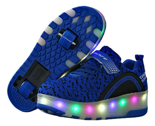 Zapatos De Patinaje Sobre Ruedas Con Malla Led