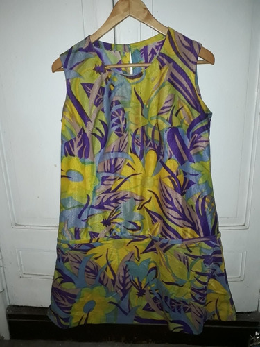 Antiguo Vestido Vintage De Dama Talle M-l. Con Detalles (Usado)