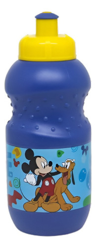 Botella Niños 300ml Disney Mickey Mouse Con Pluto Color Azul