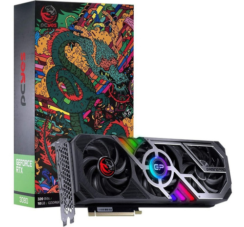 Imagem 1 de 10 de Placa De Vídeo Nvidia Pcyes Geforce Rtx 3080 -sem Lhr- 10gb