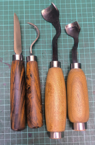 Kit De Talla Cuchillos Recto Y Curvo, Gubias Cincelado