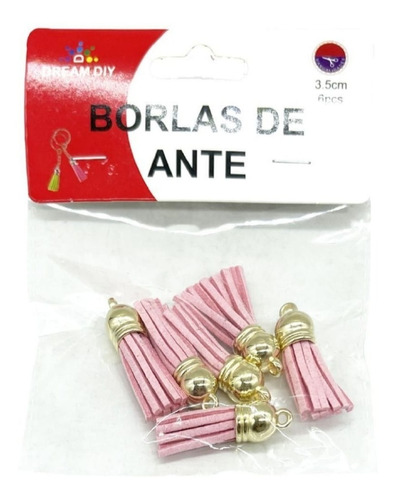 Borlas De Ante Rosa Claro 3.5cm