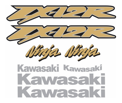 Kit Adesivos Compativel Kawasaki Ninja Zx-12r 2005 Preta 5pt