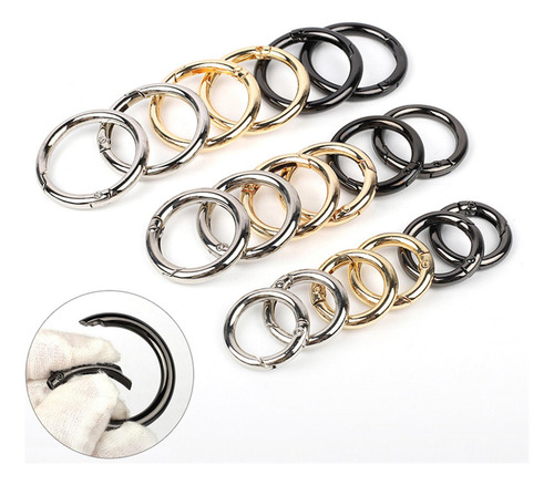 5x Mola Bobinas Bolsa Organizador Acessório Metal Ouro 19mm