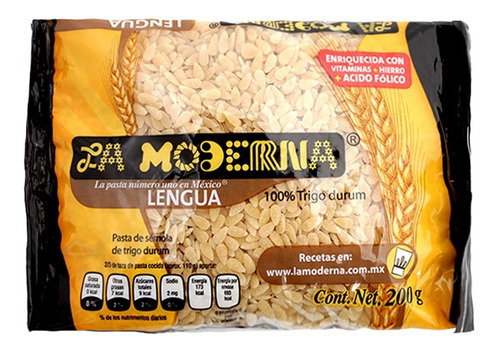 La Moderna Pasta Para Sopa Lengua 200 Gr, Pack 20