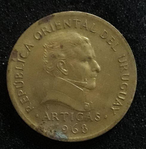 Moeda 10 Pesos Ano 1968 Uruguai