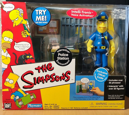 Los Simpsons Playmates Escenario - Jefatura Policia Eddie