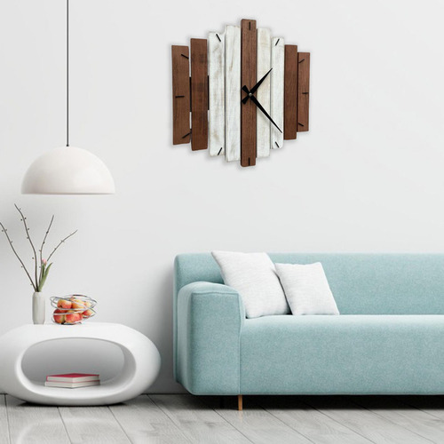 Reloj De Pared De Madera De Estilo Industrial, 30 Cm, B