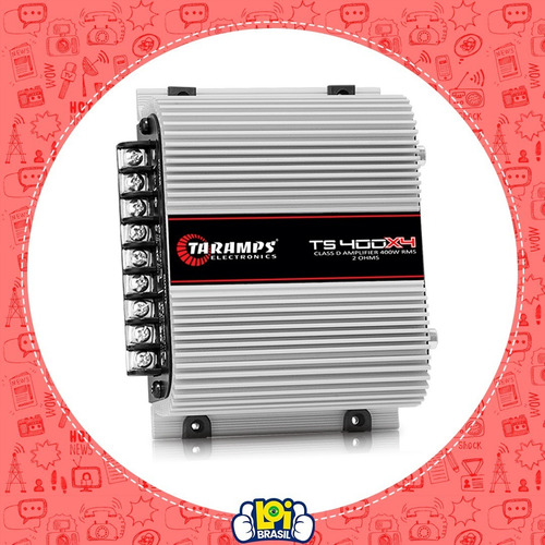 Módulo Taramps Ts400 Digital 400w Rms 4 Canais 2 Ohms Loi