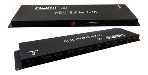 Splitter Hub Hdmi 1 X 10 Saídas 4k 3d Com Fonte Bivolt
