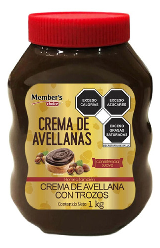 Crema De Avellana Con Trozos Member's Choice 1 Kg