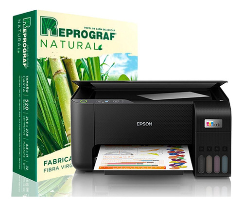 Imagen 1 de 4 de Impresora Multifuncional Epson Ecotank L3210 Negra + Resma