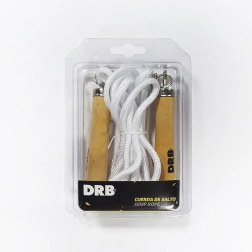 Cuerda De Salto Soga Para Saltar Cable Nylon Drb Color Blanco