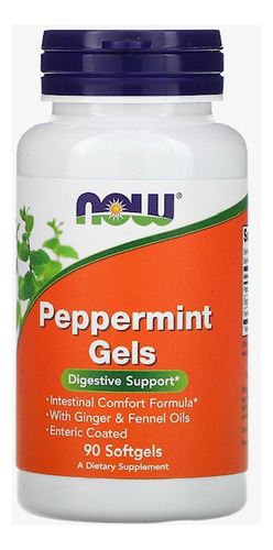 Peppermint Gels 90 Cápsulas Now Sports - Saúde Digestiva Sabor Sem sabor