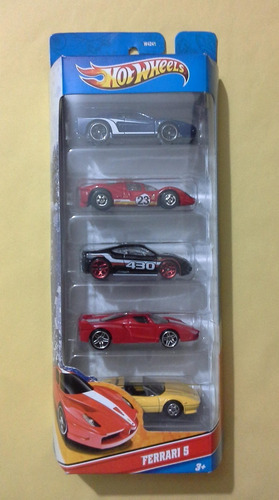 Hot Wheels Ferrari Pack 5 100% Original Esc. 1/64