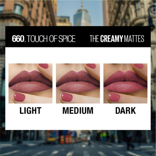 Lápiz Labial Maybelline Color Sensational Matte Touch Of Spi