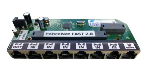 Placa Xwave Pobrenet 2.0 Pac Switch 8fe Chv Vlan-bridge Pcba