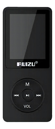 Mp3 Player Ruizu X02 4gb Ultra Slim Music Player 80h Bateria Cor Preto