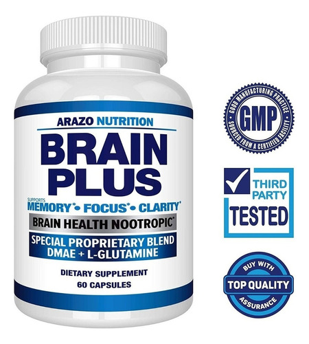 Arazo Brain Plus Nutrition Memoria Enfoque Claridad 60caps Sabor Sin Sabor